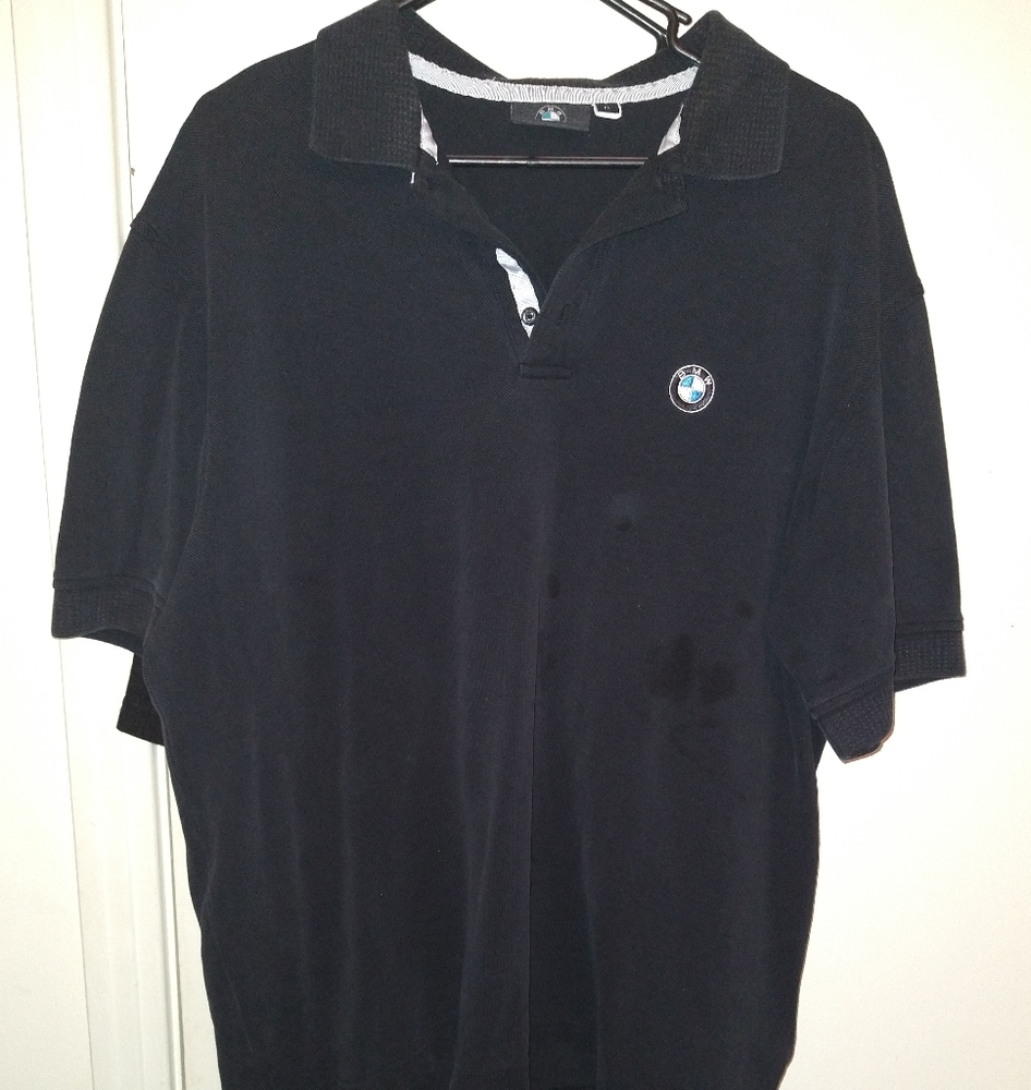 BMW black polo shirt